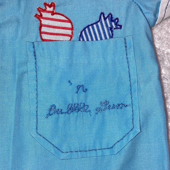 Vintage lollipop bubble gum ice cream one piece zip lightweight romper 0/3m - Picture 4 of 9